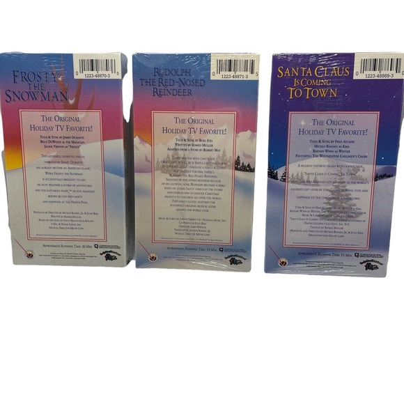 1993 Christmas Classics Lot Of 3 VHS Movies (Santa Clause ,Rudolph & Frosty) NEW - Picture 2 of 6